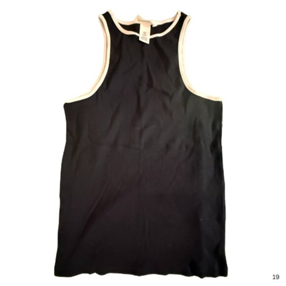 STYLE BUNDLE: NWT ZARA Denim Romper + GW H&M Black Tank Top, Size M (BB1715B) - Picture 7 of 7